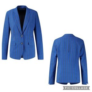 NWOT Gerry Weber Collection Cobalt Blue Striped Blazer Jacket